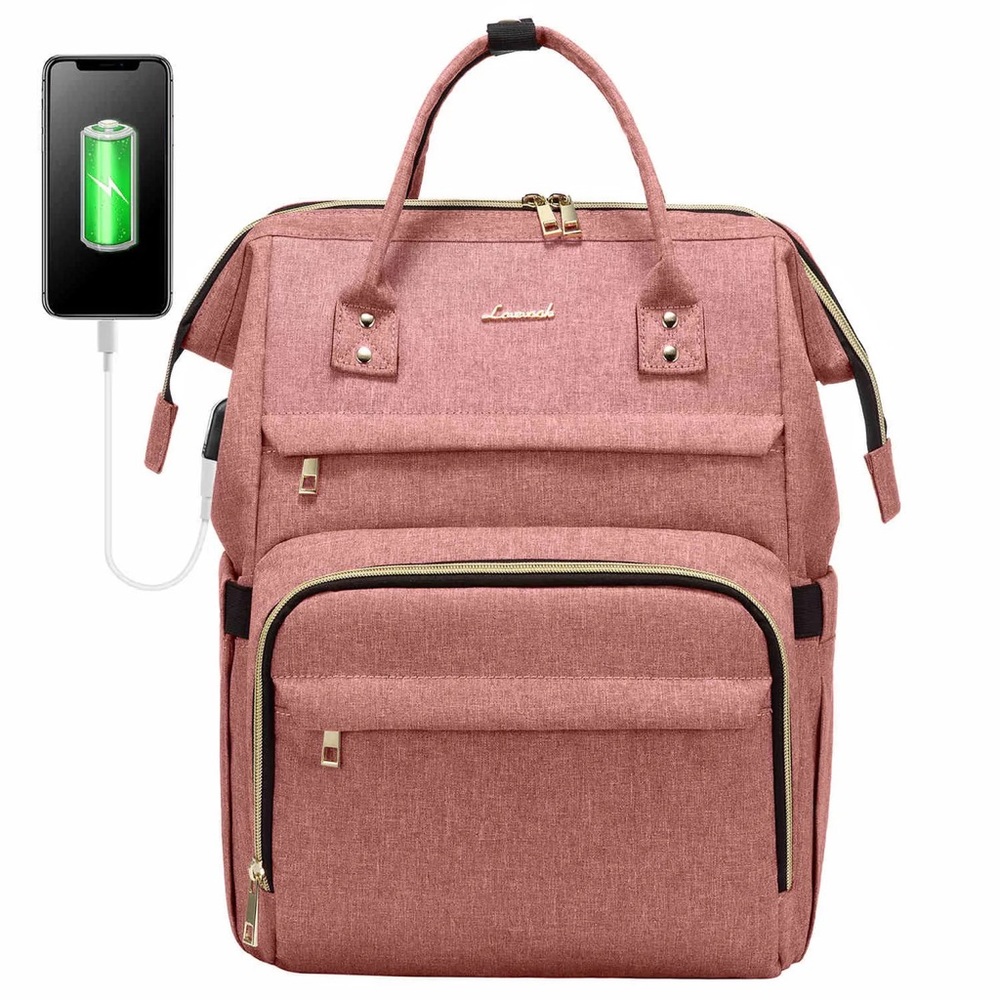 Cute Mauve Pink Laptop Backpack New With Tags